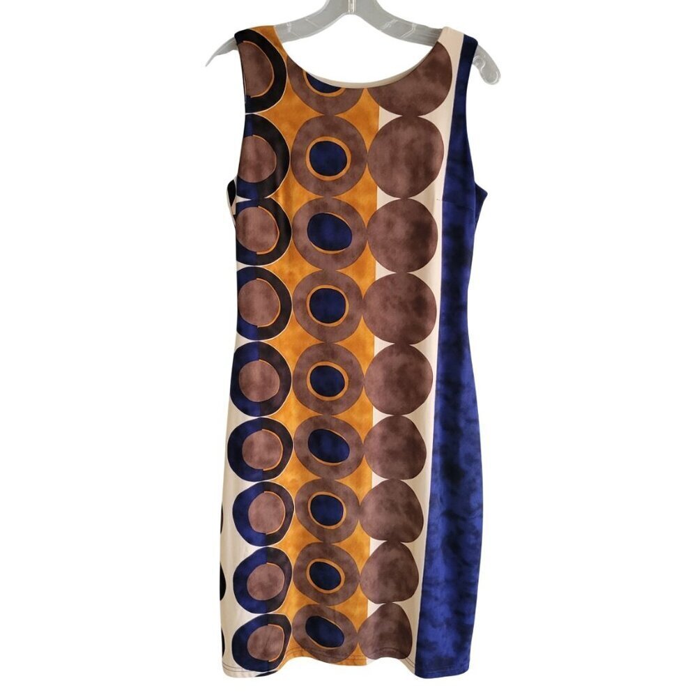 Joseph Ribkoff Mod Abstract Retro Sheath Dress Size 10